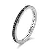 WOSTU 925 Silver Simple Stackable Ring For Women Wedding AAA Zircon Band engagement Rings Size 6 7 8 9 10 Jewelry Gift