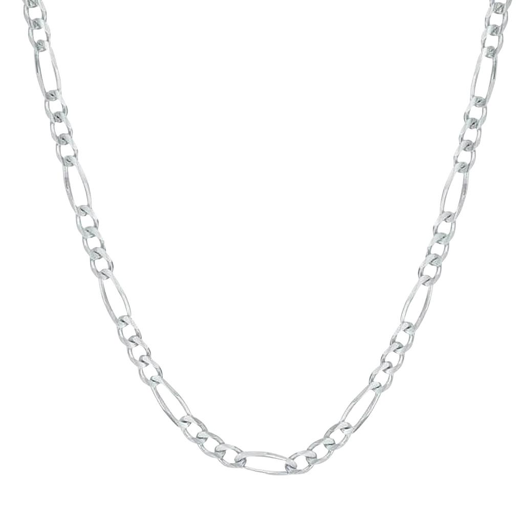 Men And Women Same Style Necklace Plain Chain Italian Figaro Chain