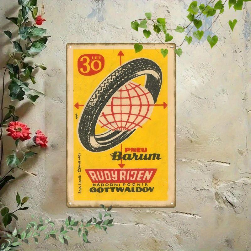 Retro Car Metal Tin Sign Vintage Garage Wall Decor