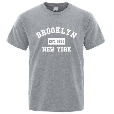Brooklyn Est. 1631 New York Letter Print T-Shirt Casual Loose T-Shirts Summer Cotton Tops Fashion Breathable Tee Clothing