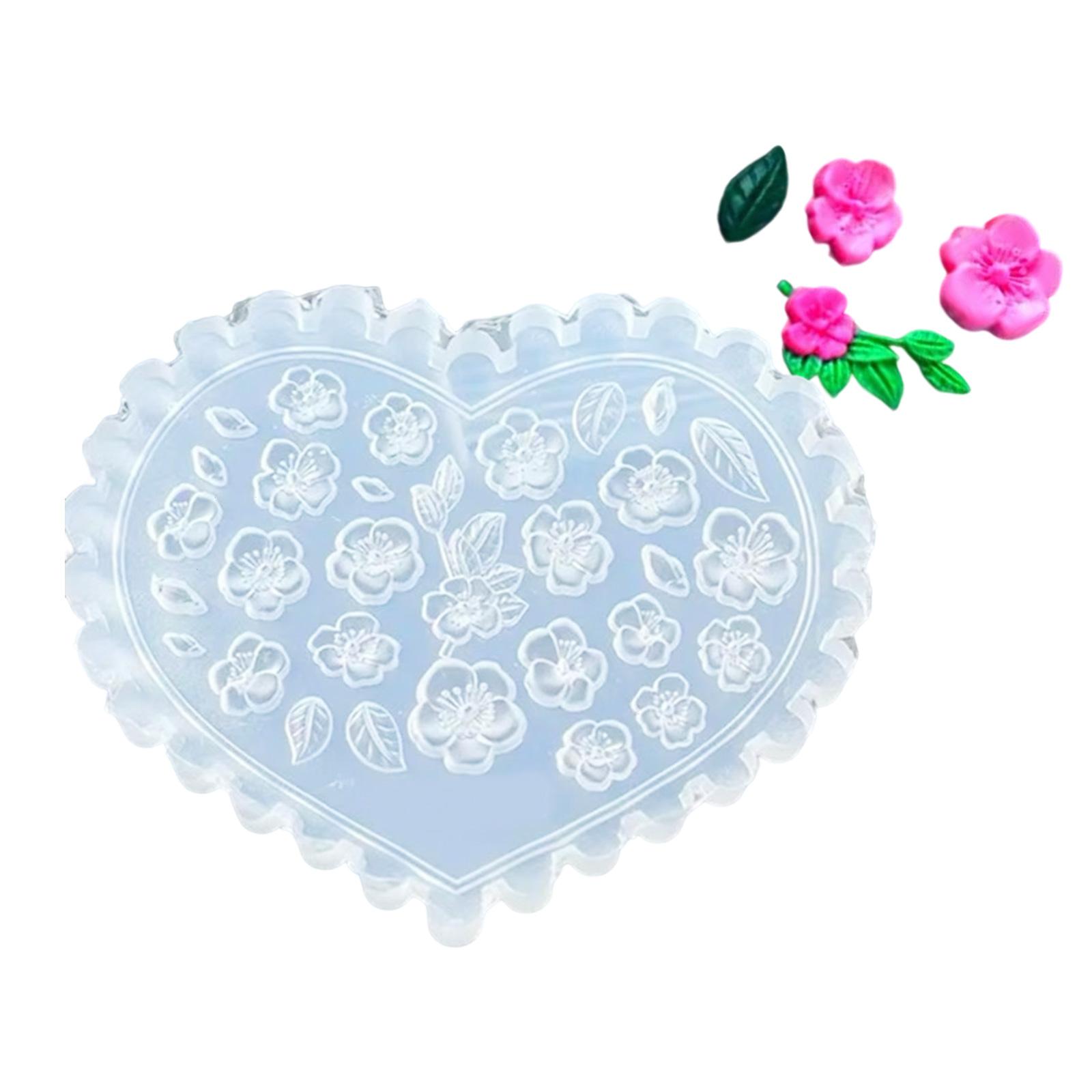 

Силиконовые формы в форме сердца для 3D гелевого нейл-арта, дизайн цветка сакуры, многоразовые, DIY, аксессуары для нейл-шармов