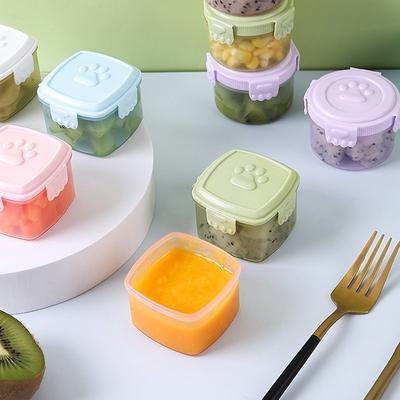 1 mini bottiglia rotonda e quadrata di salsa di condimento per ketchup, miele, senape, condimento per insalata, contenitore per salsa Bento da cucina