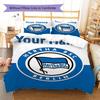 Hertha BSC Custom Name Pattern Bedding,Quilt Set Quilt Cover Pillowcase Home Birthday Gift(1 * Duvet Cover + 2 * Pillowcase, Without Core)