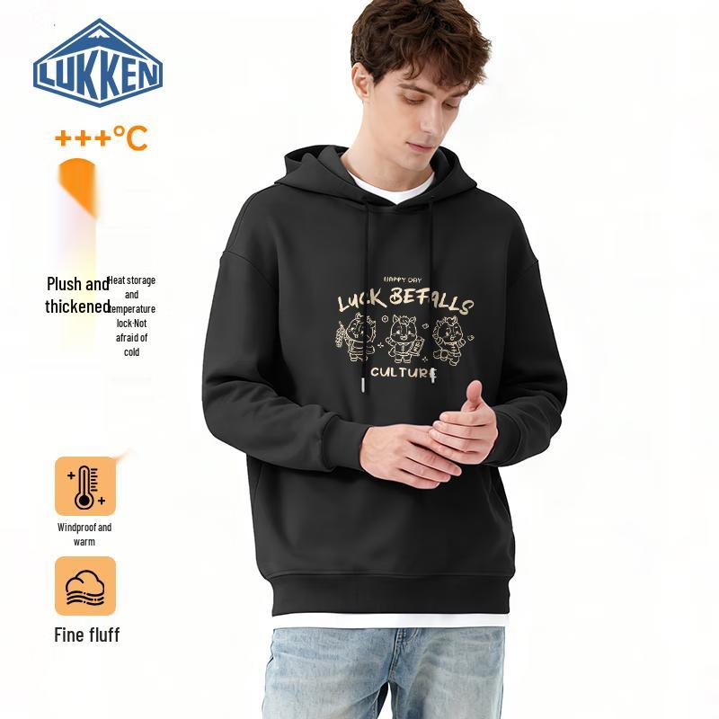 LUKKEN Men's Horse Year Fleece-Lined Hooded Sweatshirt