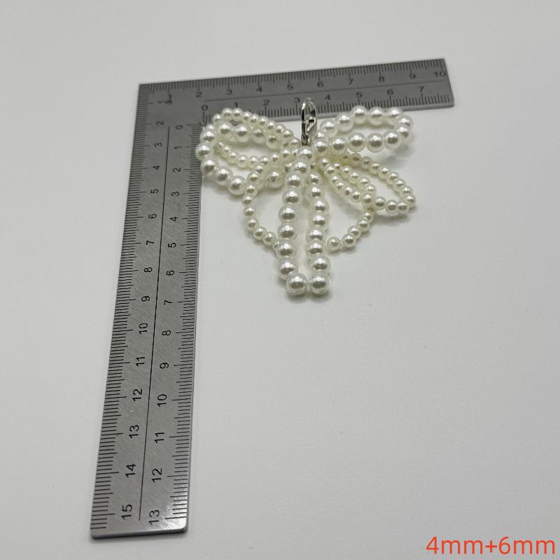 Korean Pearl Bow Shoe Buckle: Versatile Pearl String Shoe Accessory for Sneakers
