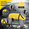 Reflective Waterproof Dog Raincoat with Hood Transparent Mask Full Coverage Pet Raincoat, Medium Large Dogs, with Traction Hole
