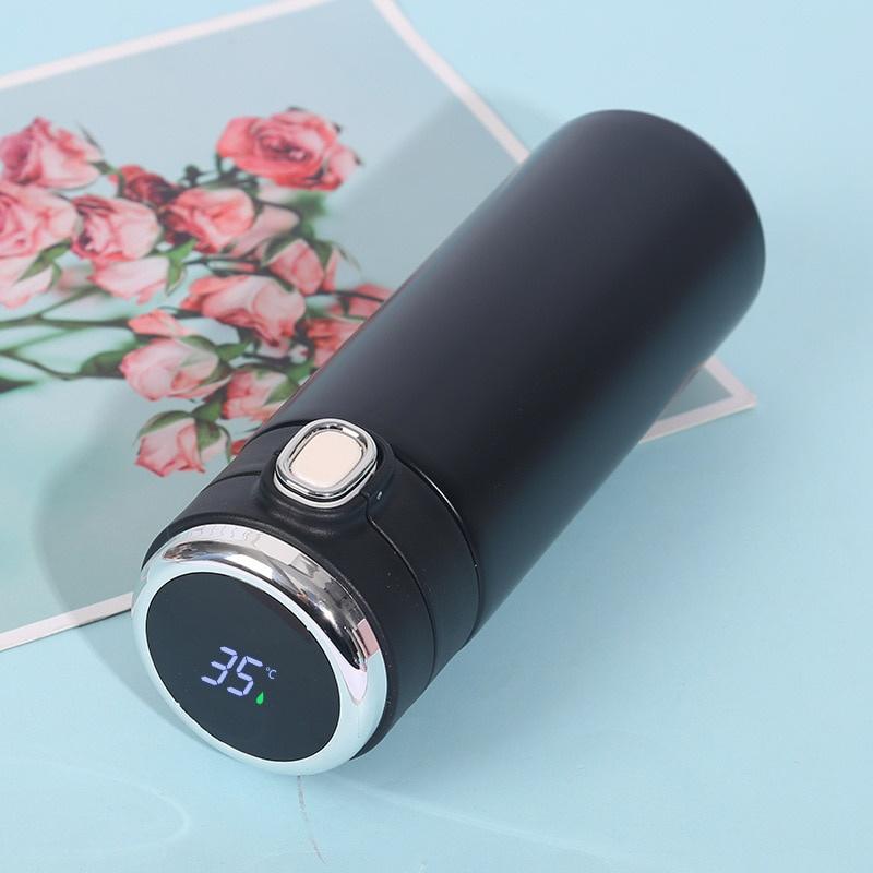 Inteligentní termoska 400 ml z nerezové oceli Láhev na vodu s LED digitálním displejem teploty Kávové termohrnky Inteligentní izolační šálky