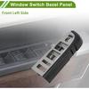 1 Pc Front Left Side No.22968506 Door Control Switch Panel Trim for Chevy Silverado 1500 2010-2013 Plastic Gray Black