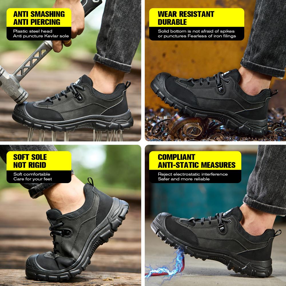 Work Safety Shoes For Men Anti-smash Anti Puncture Safety Boot for Engineers Work Boots Steel Toe Shoes Wear Resistant Work Shoe