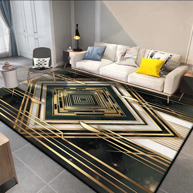 Easy Clean Light Luxury Rugs Living Room Decoration Washable Bedroom Cloakroom Non-slip Floor Mats Hotel Lobby Sofa Area Carpets