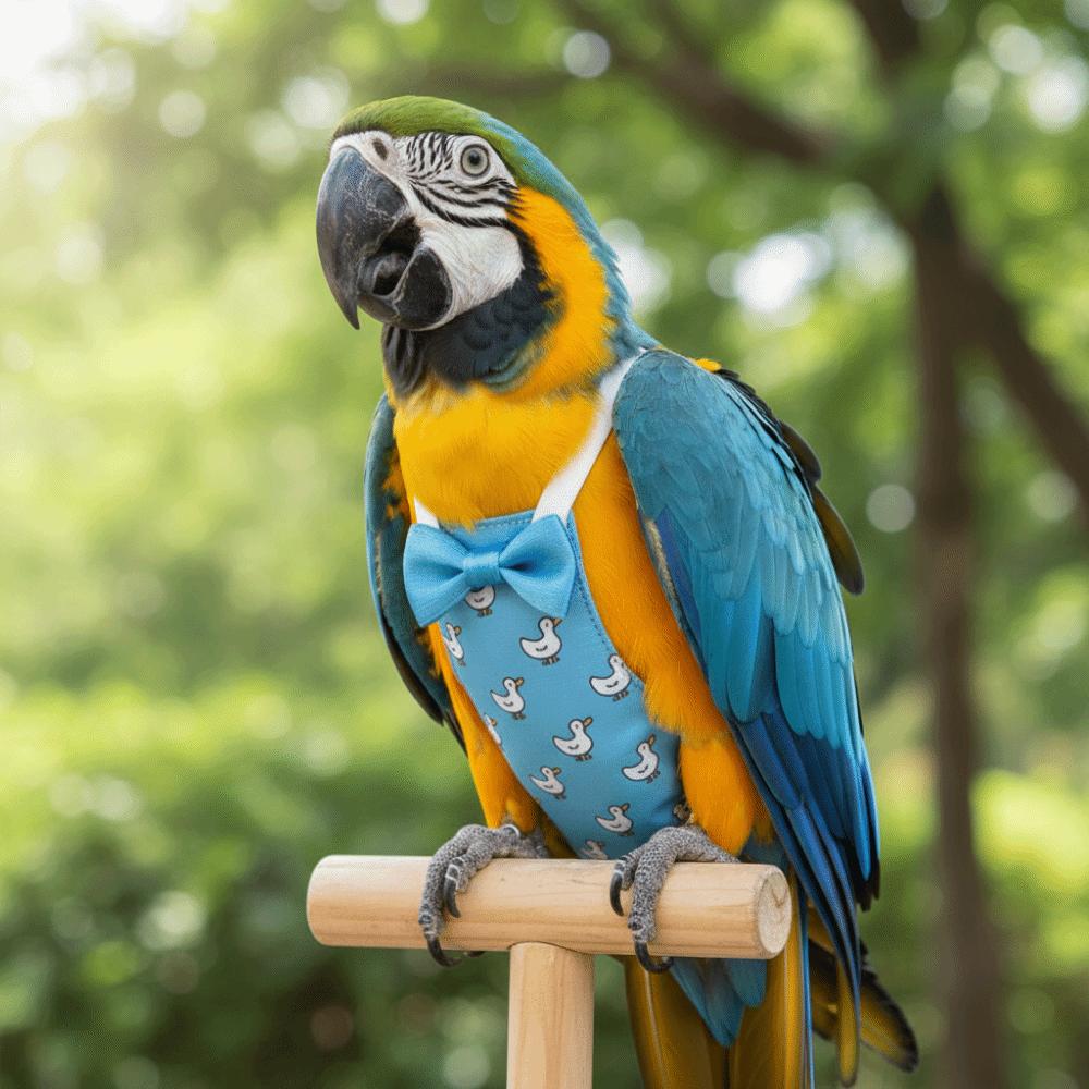 Bowtie Pet Parrot Diaper Adjustable Bird Flight Suits Washable Parrot Flying Clothes  Travel