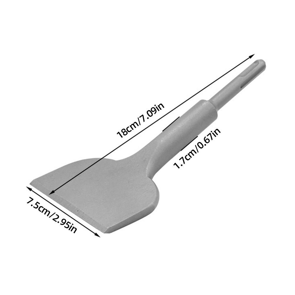 SDS Plus Tile Chisel Cemented Carbide Electric Hammer Chisel Power Tool Accessory 75/100mm Wide Tile Removal Chisel Scraper Bits