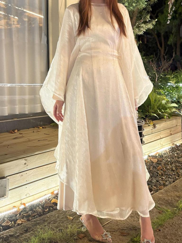 Elegant Women's Starry Sky Long Dress Set