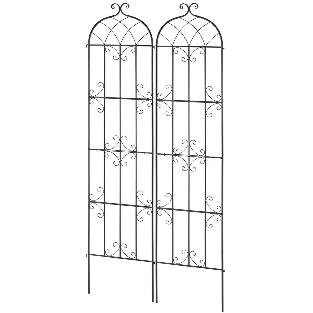 2 Packs Metal Garden Trellis for Climbing Plant Support 87x20 In Rustproof