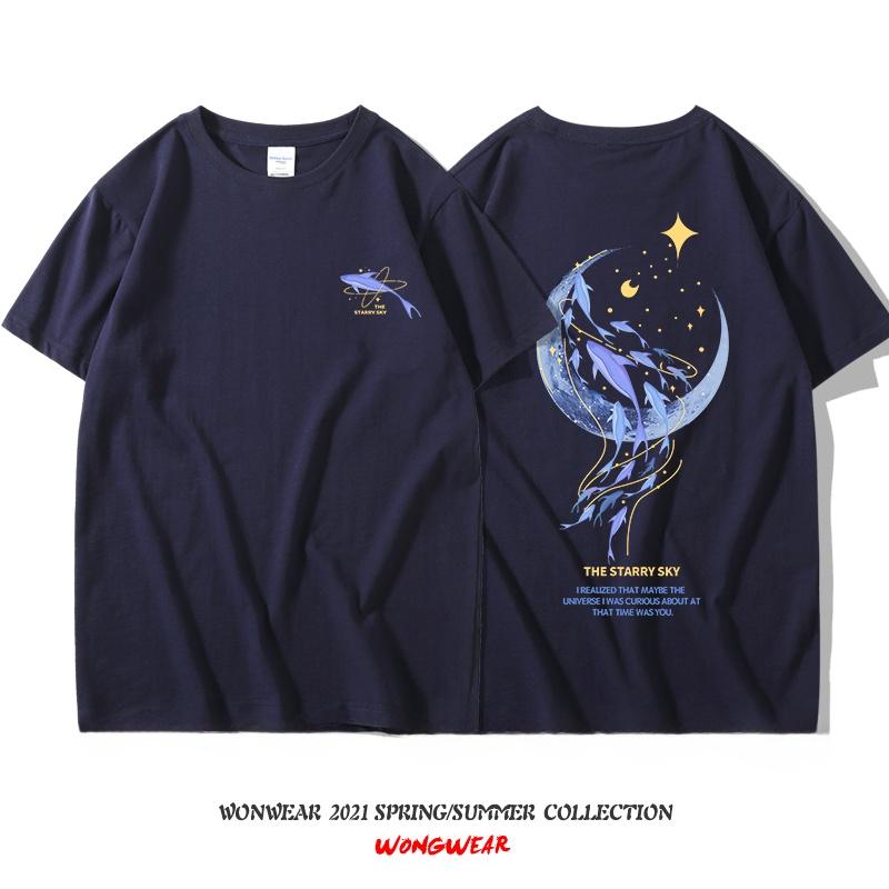 plus Size American Retro Print ort Sve T-irt Thin Loose Pure Cotton Summer Faionable f Sve Top for Women