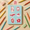 50pcs Red Valentine's Day Stickers, Exquisite and Graffiti Stickers, Laptop Cartoon Stickers, Fun and Classic Gift Decorations