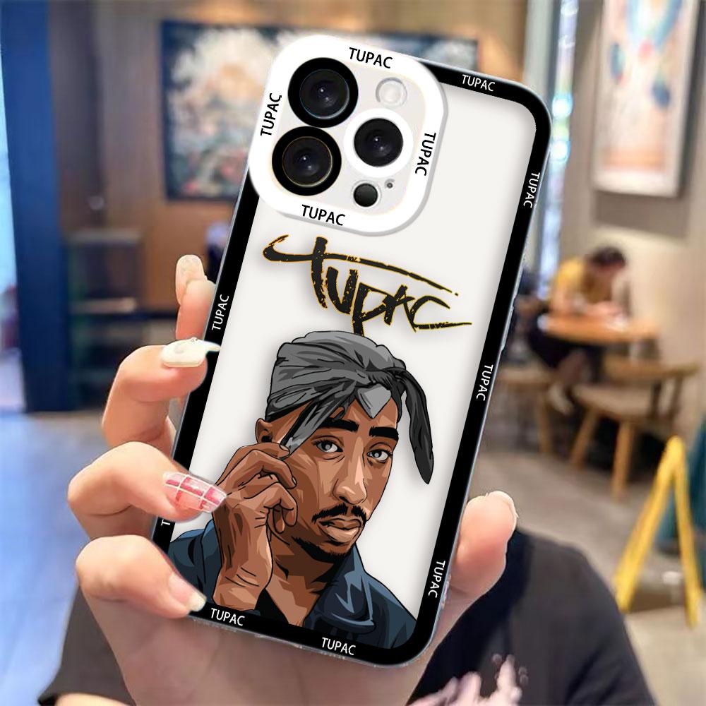 

Rapper 2Pac Tupac Cover Clear Phone Case For Redmi Note 15 14 13 12 11 11T 11S 10 9 10S 9S 8 Pro Max Plus Transparent Case Shell Redmi NOTE10S