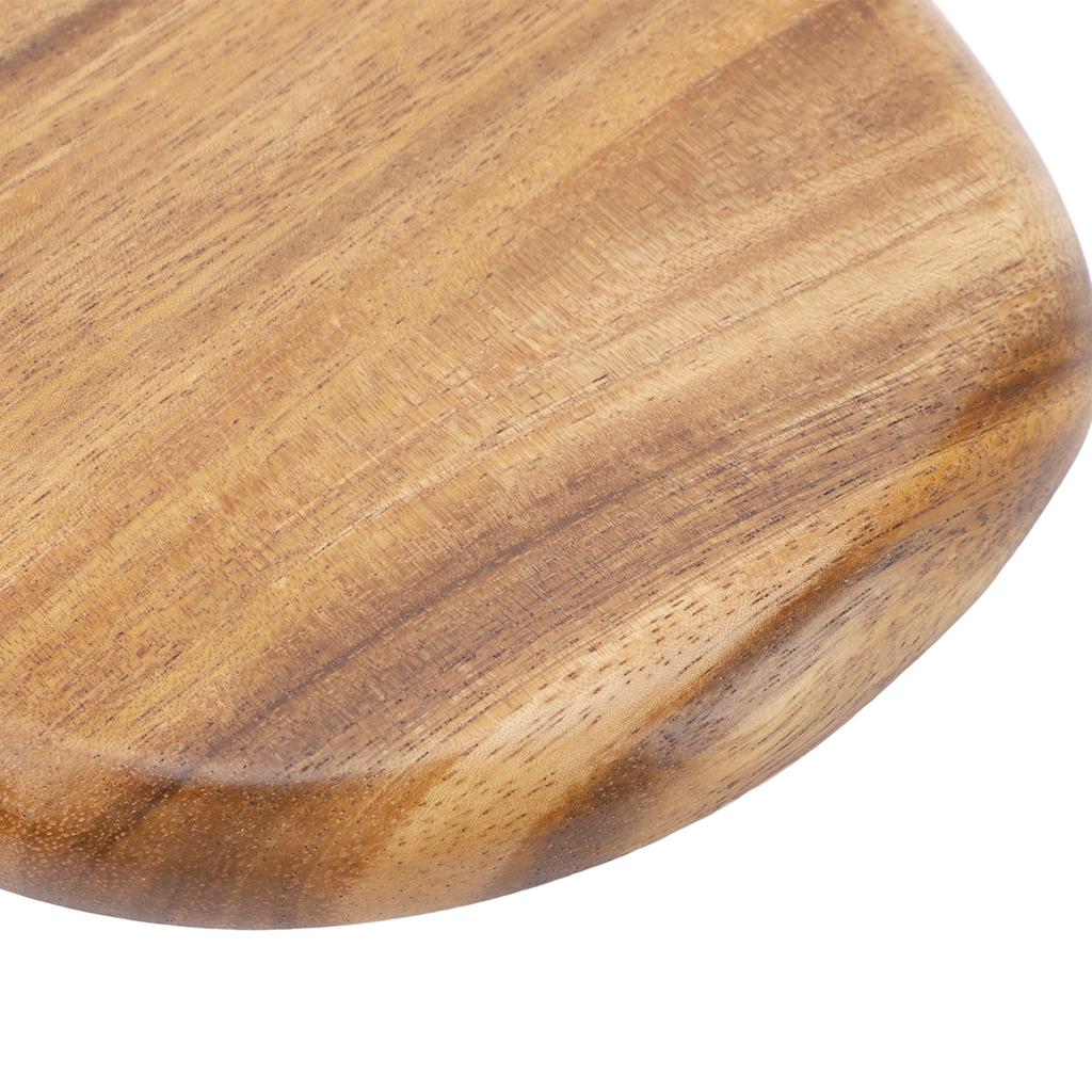Dinner Plate Walnut Wood Japanese Style Unique Reusable Serving Food Plate for Dessert Snack Fruit 20x20cm