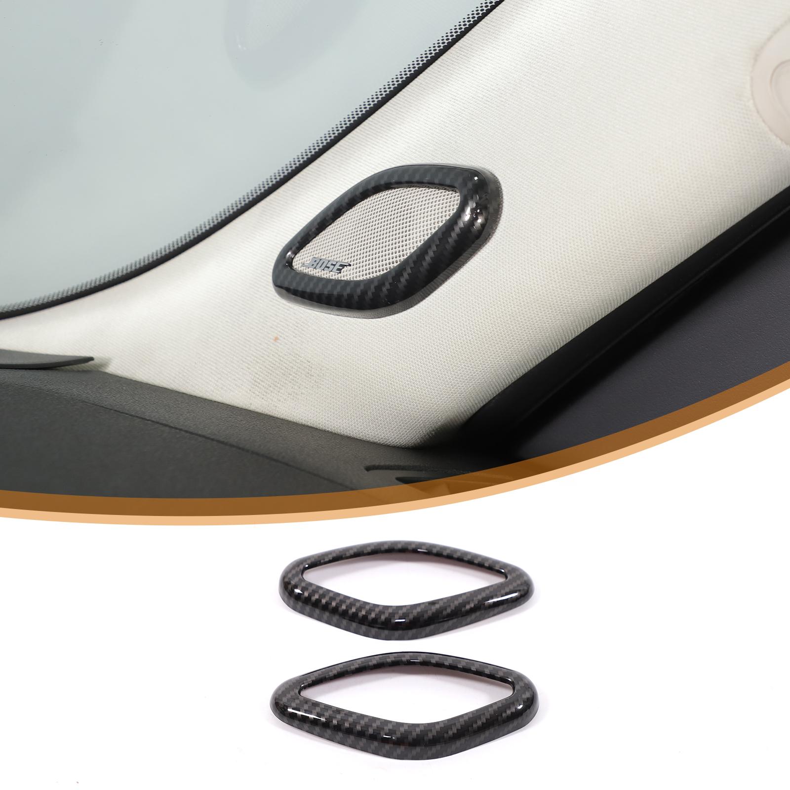 

For Cadillac Escalade 2007-2014 ABS Carbon Fiber Car Front A-Pillar Horn Mesh Decorative Frame Stickers Interior Accessories