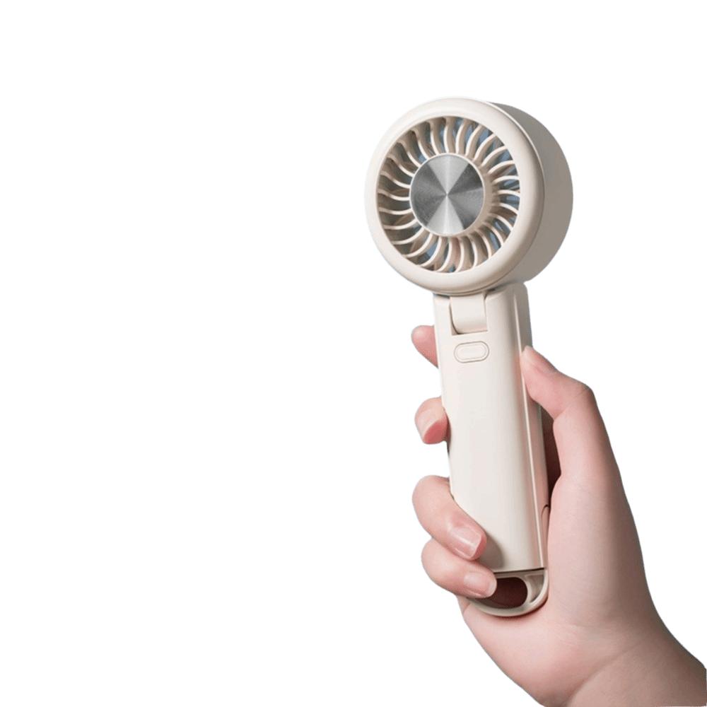 Foldable Design Handheld Fan High Speed Neck Hanging Fan Turbo Fan Office Environment бежевый