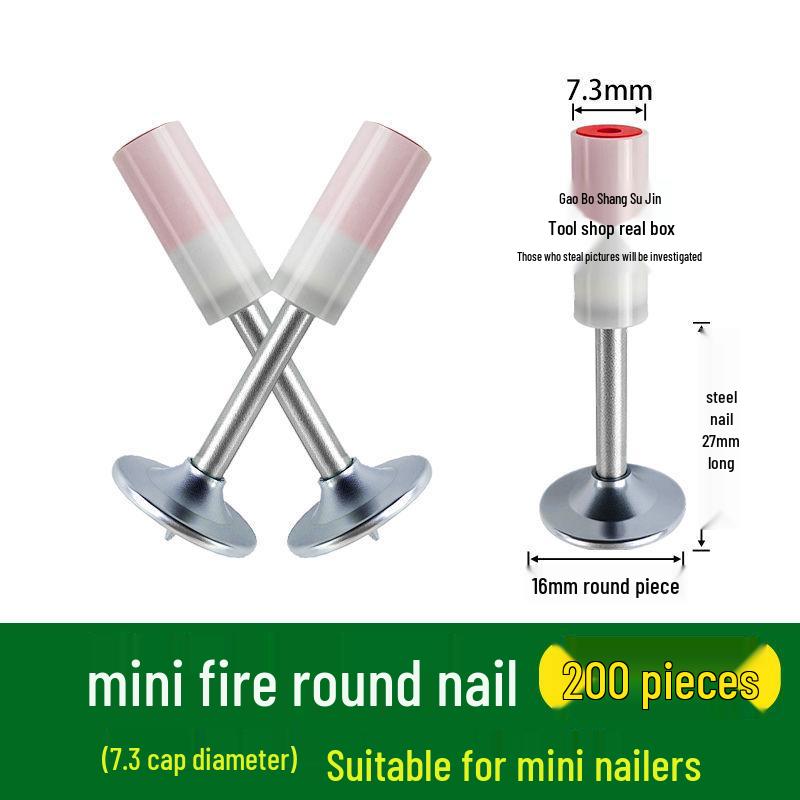 M8 Threaded Powder-Actuated Nail Gun with Removable Screw for Ceiling Lights