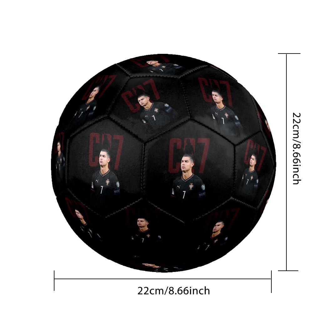 Pallone da Calcio Ronaldo's Portugal's Cr7 Legacy Misura 5 Cucito a Macchina per Allenamento e Partite Indoor/Outdoor Ideale per Appassionati di Calcio