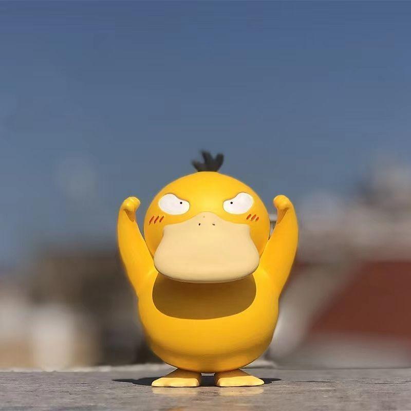 Pokemon Psyduck Figure Anime Peripheral Cute Duck Handmade Model Desktop Decoration Car Ornament Collect Toy Doll Gift PVC Kid Friendly Entertaining