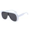 Big Frame One Piece Face Shield Sunglasses Luxury Women Black Lens Sunglasses Punk Oversized Sunglasses