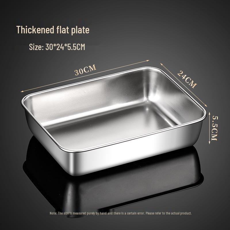 Food Grade Stainless Steel Rectangular Tray for Tiramisu or Cooked Foods
