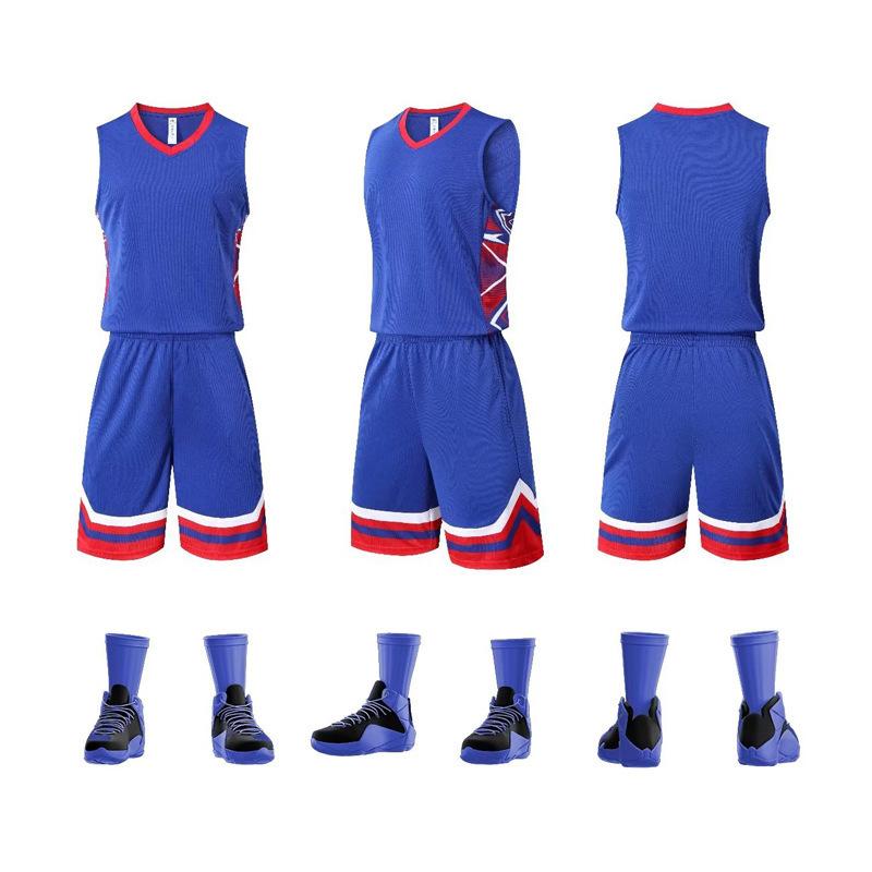 Summer new basketball jersey set, training camp training jersey, student running fitness jersey, breathable and printable number