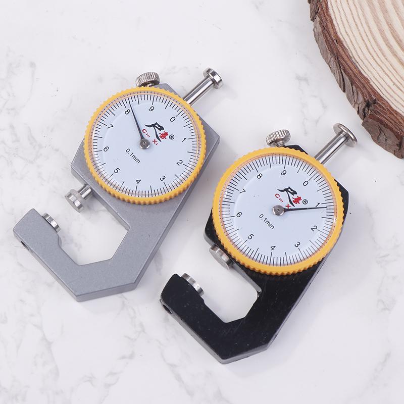 Leather Gauge Thickness 0-10Mm Accuracy 0.1Mm Dial Paper Meter Tester For Hollow Pipe Or Circular Tube Caliper Measuring Tool