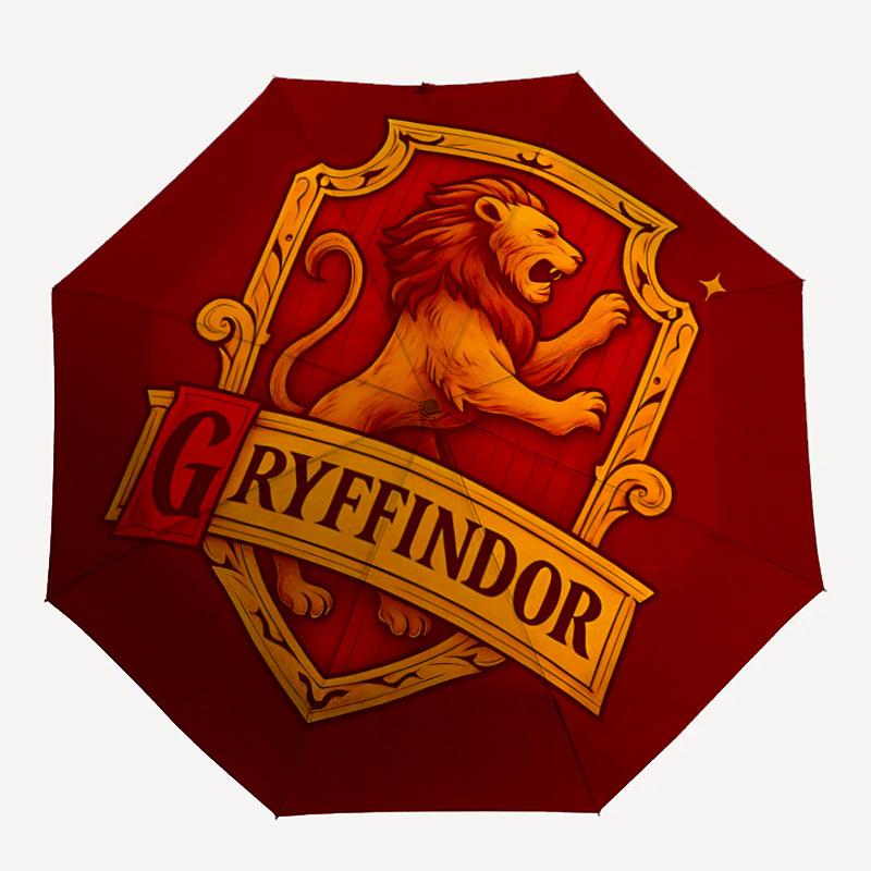 1pc Gryffindor, Hogwarts Automatic Folding Umbrella - Sturdy 8-Rib Polyester Canopy,Sun-Defying Travel Companion yy251023159