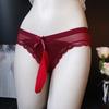 Fashionable Lacework Bowknot Panties Knickers for Men's Trendy Briefs Underwear