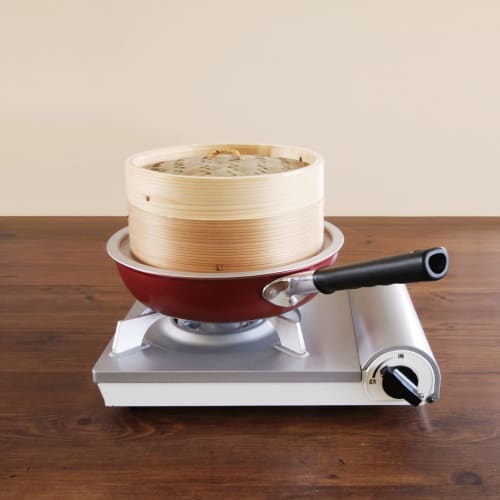 Hokuriku Aluminum Chinese Steamer Stand, 18cm (Fits steamers with an outer diameter of 10-15cm), Lightweight Aluminum, Made in Japan. This Chinese ste
