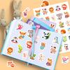 60Pcs Cartoon Animal Stickers Set for Kids Reusable Waterproof DIY Puzzle Learning Cognition Toys Cute Scene Stickers for Books