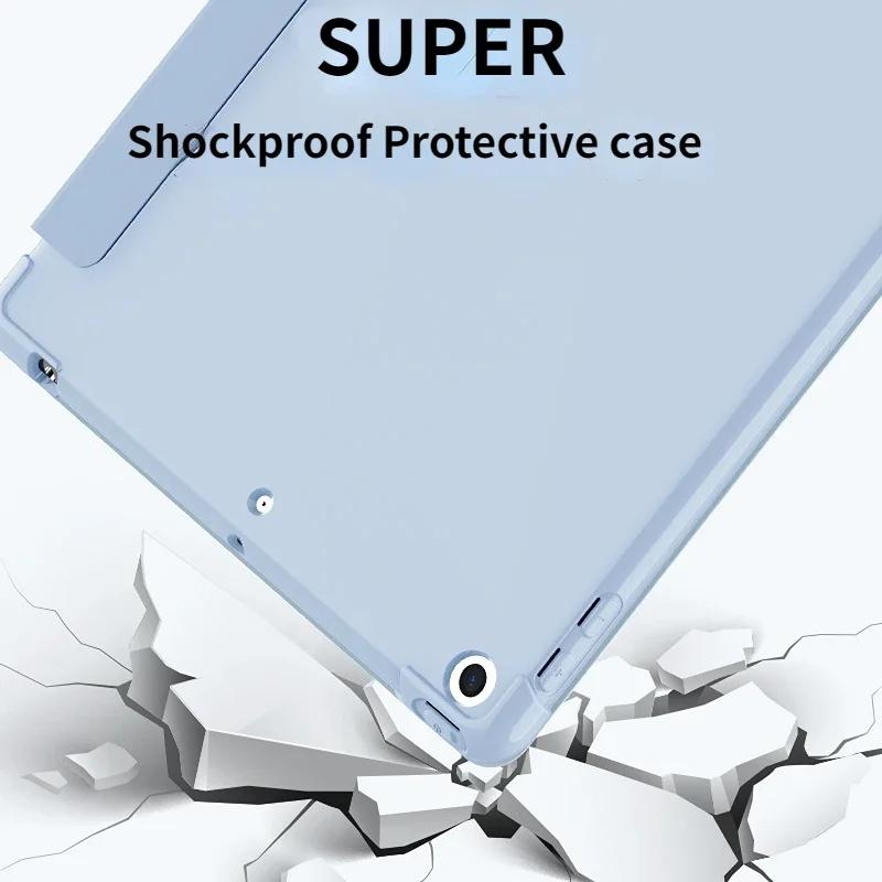 For IPad A19 12th A16 11th 10.2 Pro 11 9.7 Air 11 10.9 10.5 Air 3 Smart Cover with Pencil Holder 10th 9th 8th 7th 6th 5th Fundas