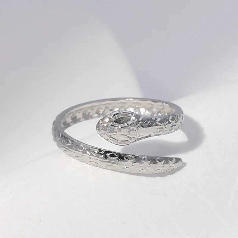 

Stainless Steel Punk Gothic Adjustable Open Snake Rings for Women Men Jewelry Fashion Ring Gifts