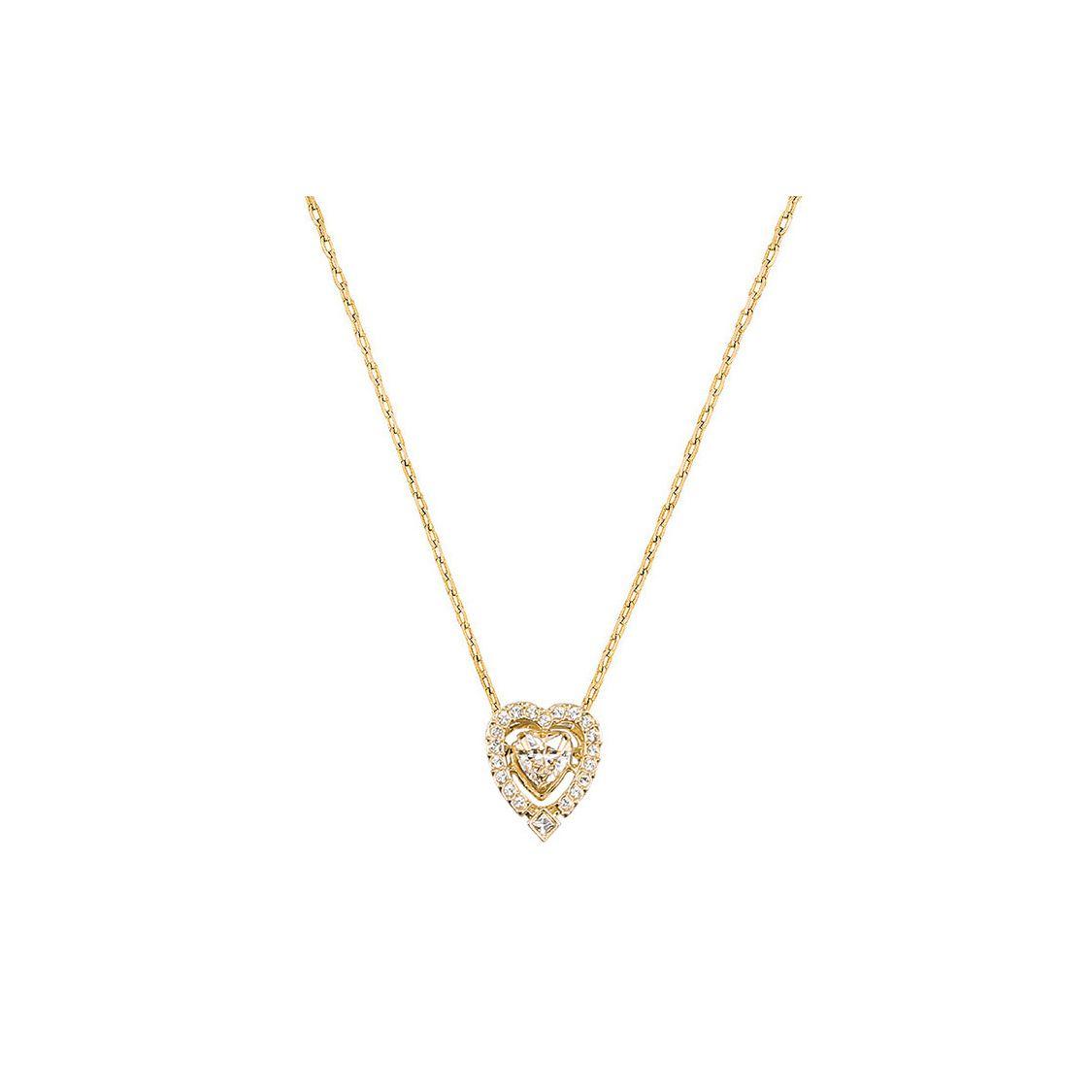 Swarovski Sparkling Dance Heartbeat Crystal Necklace Women necklace 5284190 Box (Random Color)