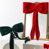 Flocking Large Bow Decor Soft Hanging Bowknot Christmas Bow Decoration  Home Decoration