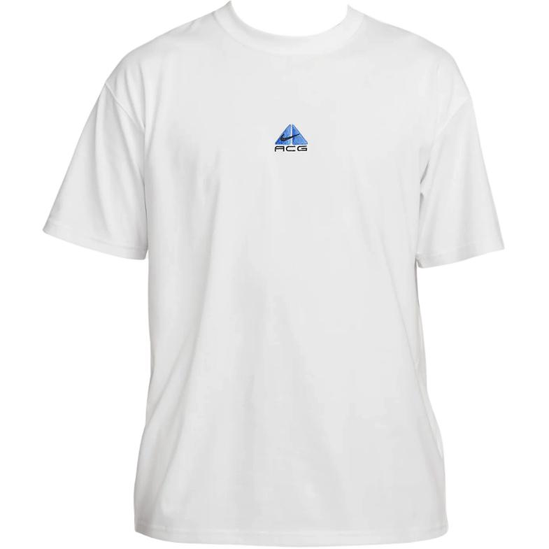 

Nike Acg Вышитый Логотип Свободная Футболка с Коротким Рукавом Мужские Топы Белый DQ1815-122 S