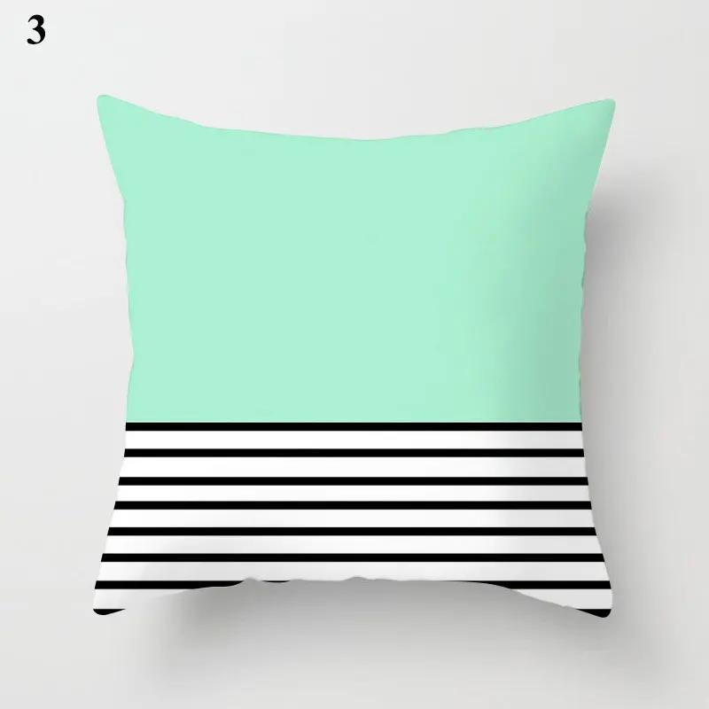Nordic Modern New Geometric Mint Green Blue Pillowcase, Home Decor Living Room Sofa Decoration Cushion Cover 60x60 40x40 50x50