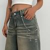 Punk Mehrschichtig Metall Stern Kreuz Anhänger Hosenkette Hip Hop Taille Schlüsselanhänger Jeans Kette Damen Trendiger Schmuck Zubehör Geschenke
