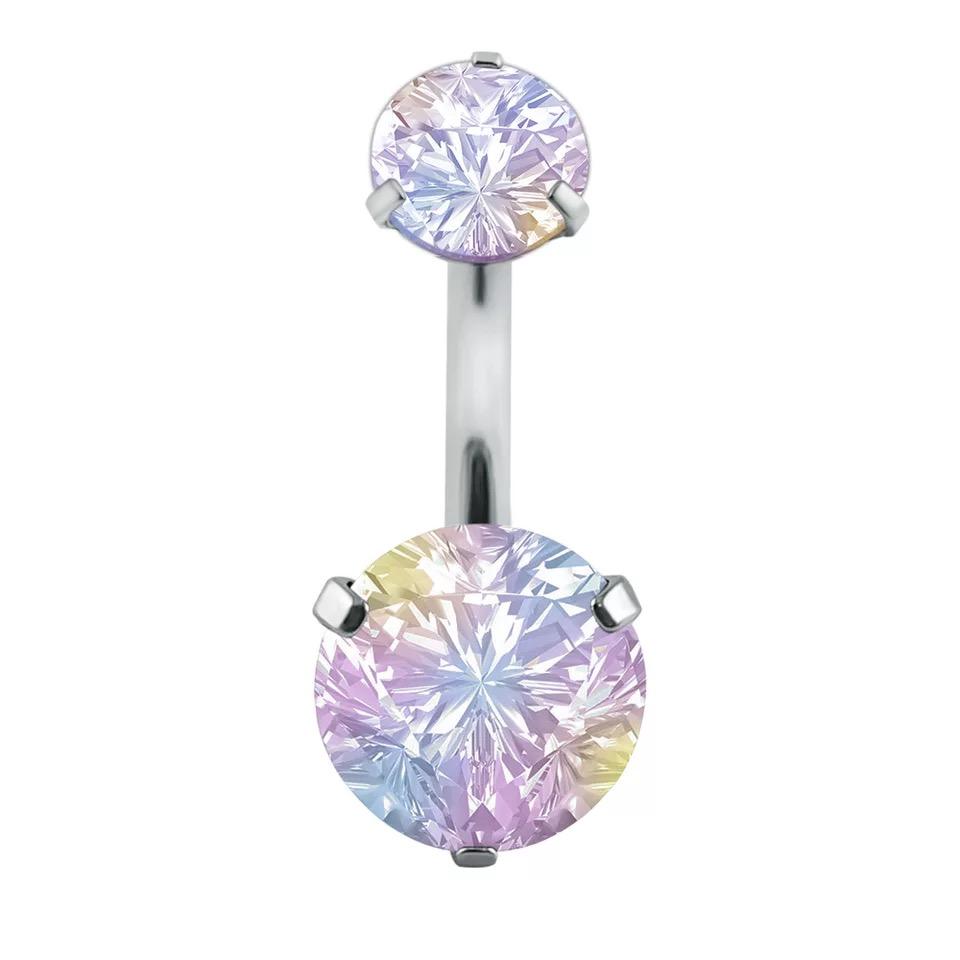 Crystal Navel Ring Barbell Drop Dangle Body Piercing Nombril Ombligo Belly Button Rings Men Women Body Jewelry