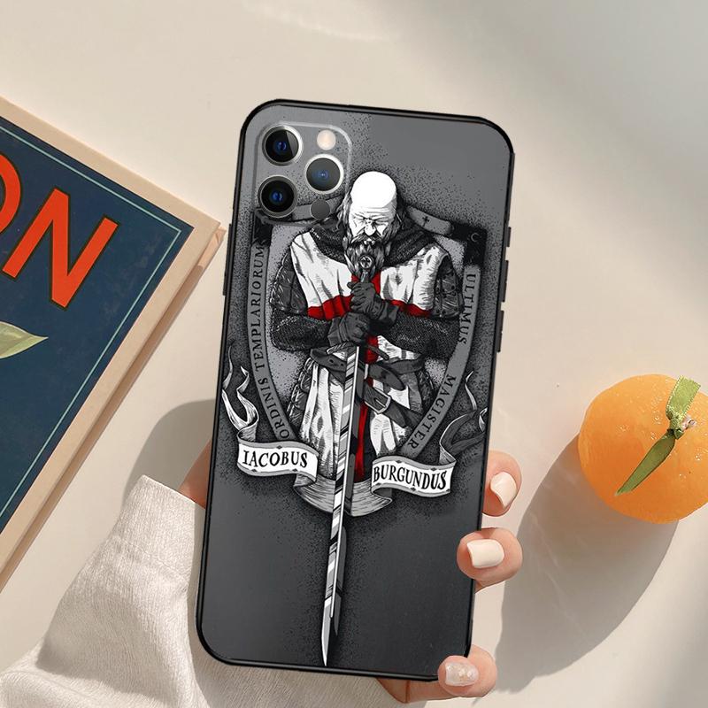 Templar Knight Cover Case For iPhone 16 15 14 Pro Max 15 14 13 12 11 Pro Max XS 12 13 Mini 15 Plus Fundas