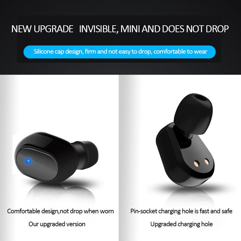 A6S TWS Wireless Bluetooth 5.0 Headphone Stereo Headset Sport Earbuds Microphone with Charging Box for Smartphone