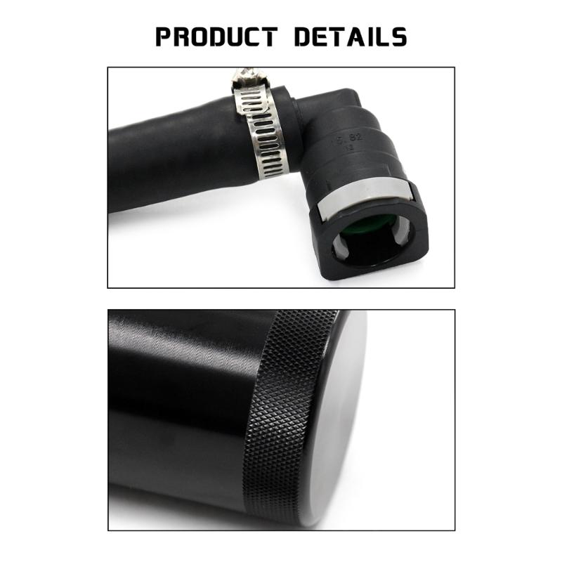 Engine Air Oil Separator-Tank l Baffled Aluminum Oil Trap Reservoir Fuel  Oil Catch for F150 2.7EB 3.5EB 5.0