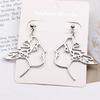 New Punk Face Drop Earrings For Women Retro Abstract Hollow Statement Hand Metal Fashion Dangle Earring Jewelry