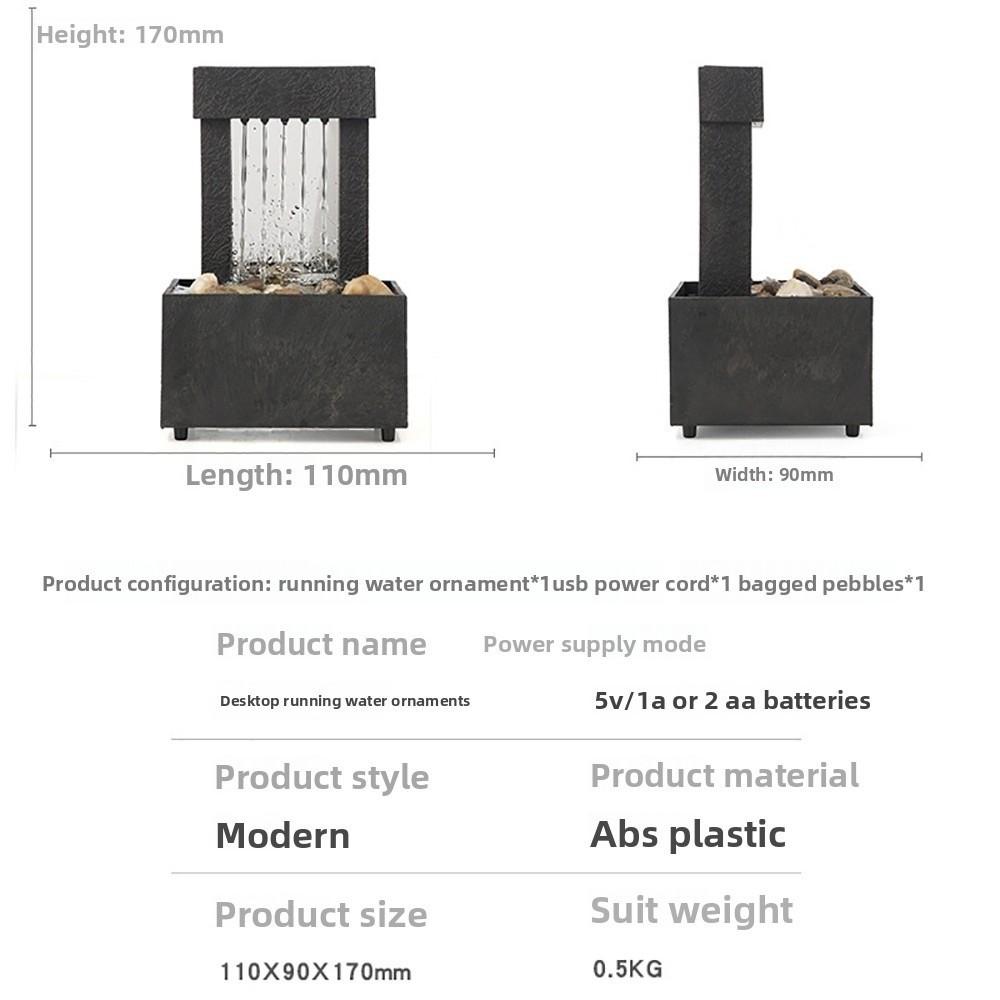 Battery/Plugged in Chinese Fengshui Waterfalls Flowing Water Ornaments  Living Room
