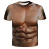 Suitable for Both Men Women Spring Summer Printed 3D Muscle Strong Men's Trendy Fashionable T-shirt