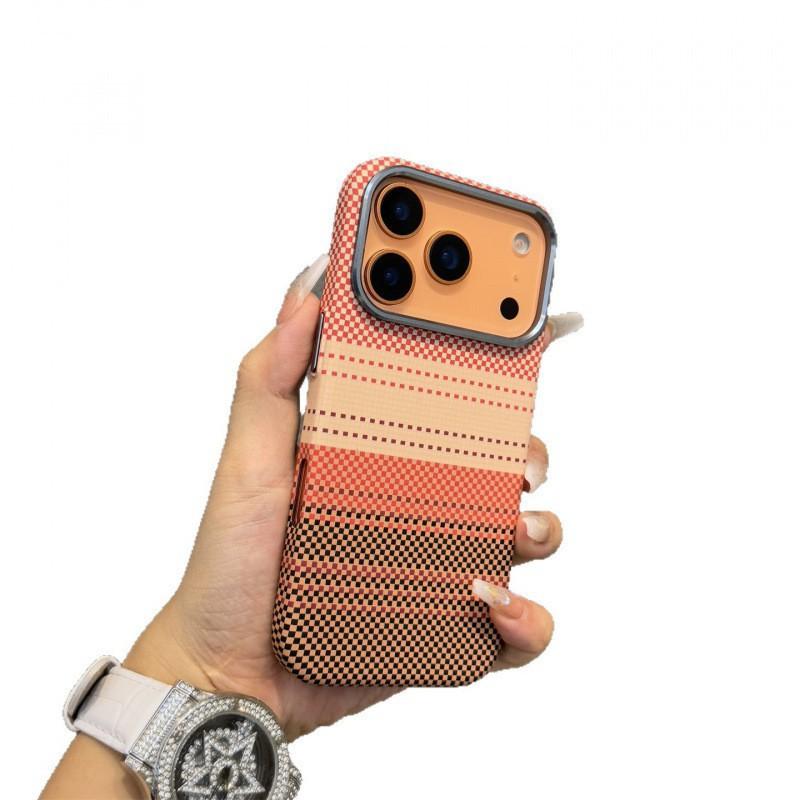 Kevlar Pattern Suitable IPhone 17 PROMAX Sunset Moon Rise Magnetic Phone Case Apple 16 Anti Drop Protection 15